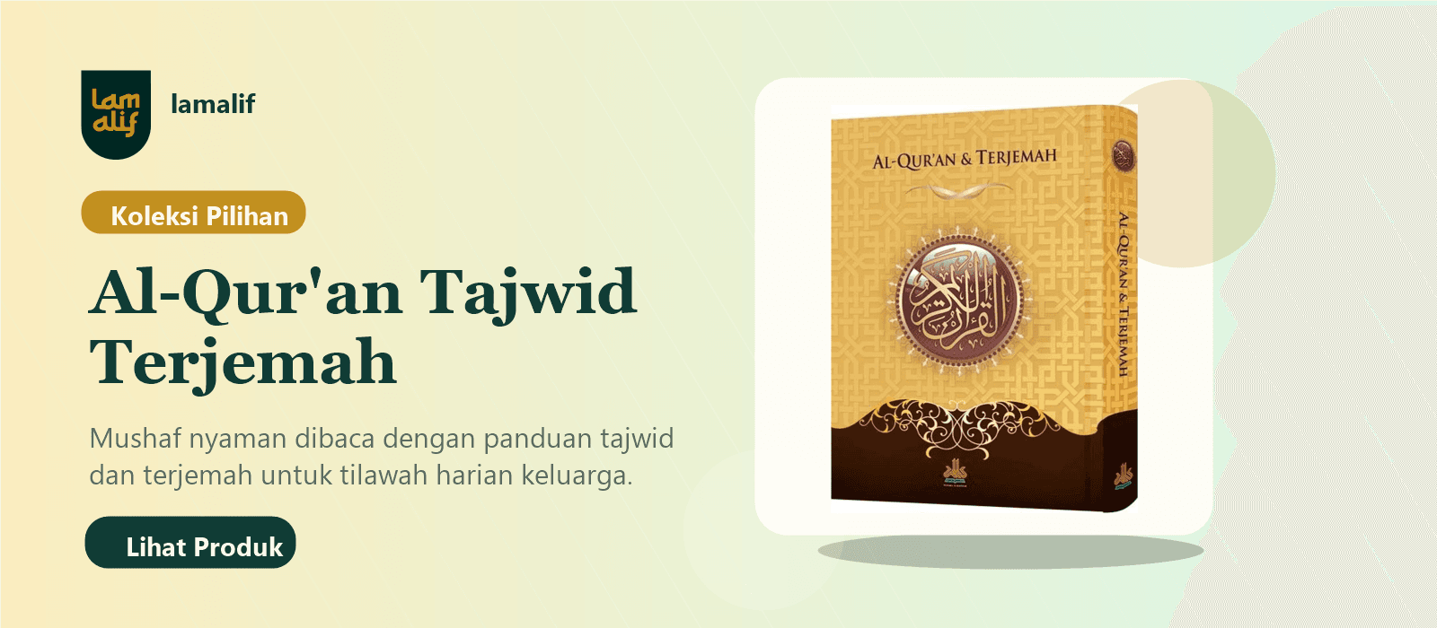 Banner Al-Qur'an Tajwid Terjemah lamalif